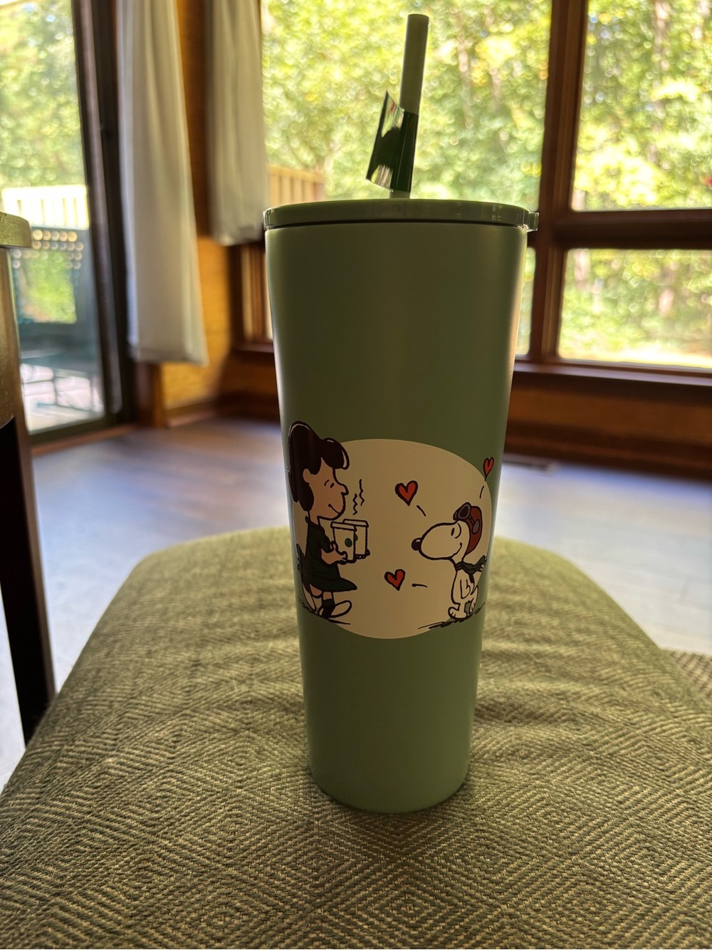 Starbucks Peanuts Stainless Steel Travel Tumbler with Straw NWT